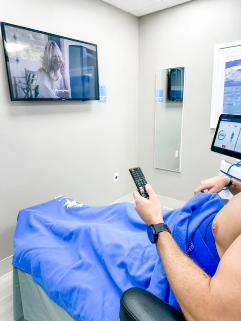 Watch tv while getting Coolsculpting