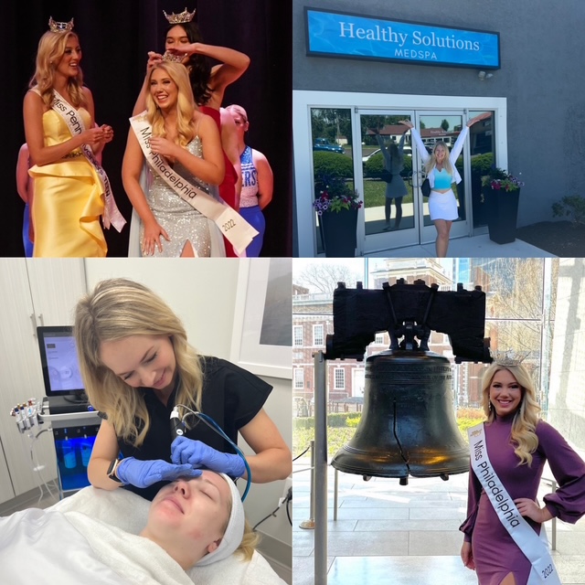 Miss Philadelphia 2022 receives Hydrafacial at Healthy Solutions Medspa near Doylestown, PA