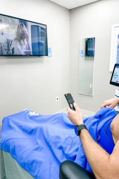 Watch tv while getting Coolsculpting